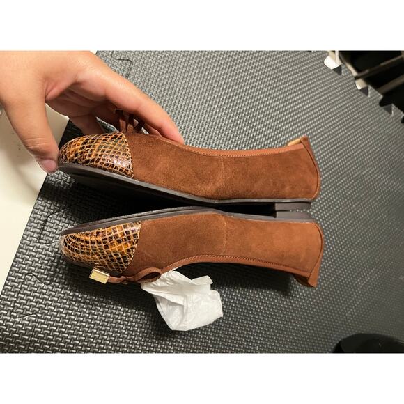 NEW Vionic Women's Spark Minna Flats‎ Saddle Snake Suede 6.5 - Picture 3 of 6